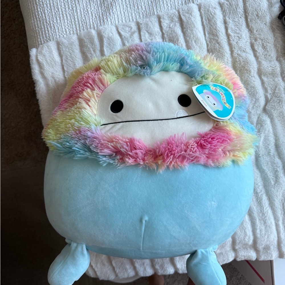 Squishmallows Rainbow and Blue Stuffed Animal